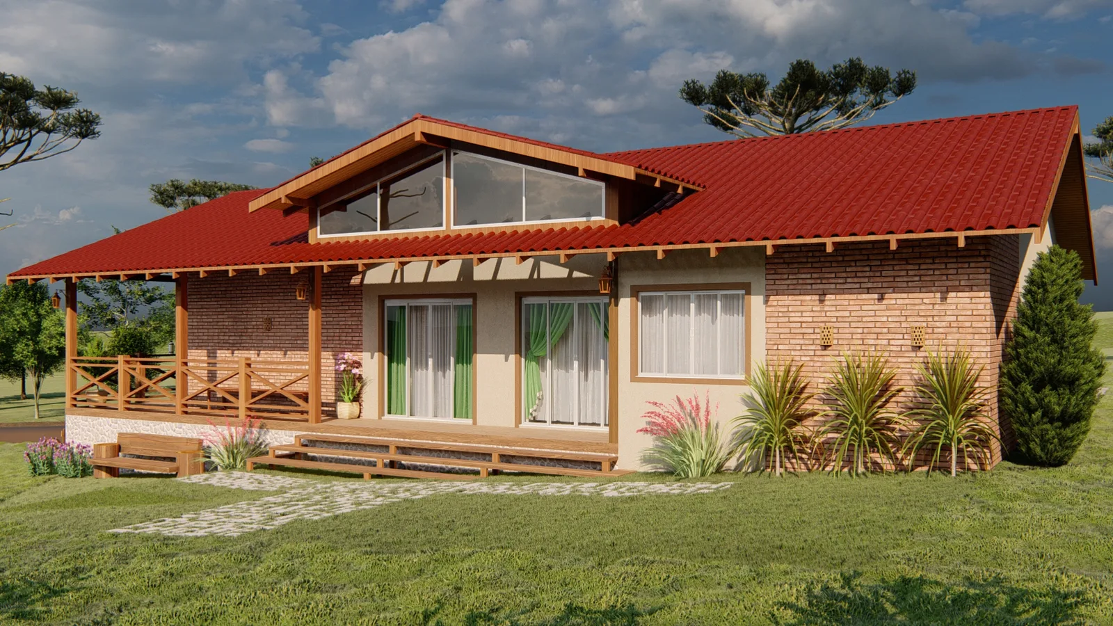 Imagem do projeto Projeto de Casa de Campo de Alto Padrão em Rio Negro: Estilo Rústico